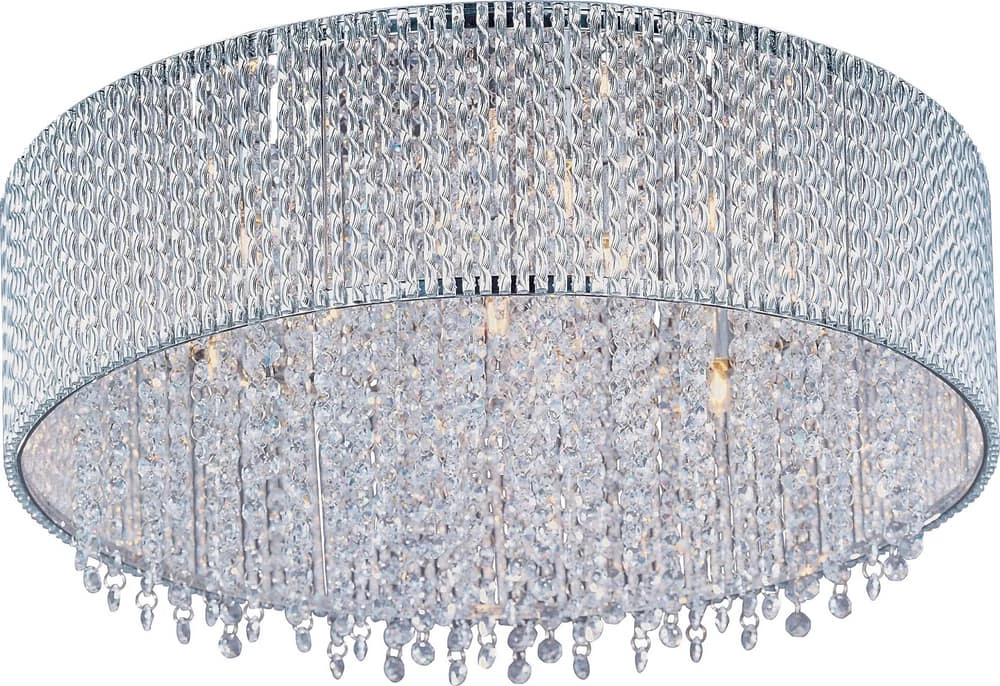 Buy ๐งจ ET2 Spiral 7-Light Flushmount Ceiling Light Fixture in Polished Chrome โจ