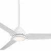 Budget 😉 Minka Aire Java 54 in. 47W 3-Blade Ceiling Fan with LED Light in Flat White ✔️