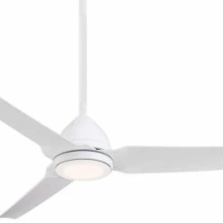 Budget 😉 Minka Aire Java 54 in. 47W 3-Blade Ceiling Fan with LED Light in Flat White ✔️