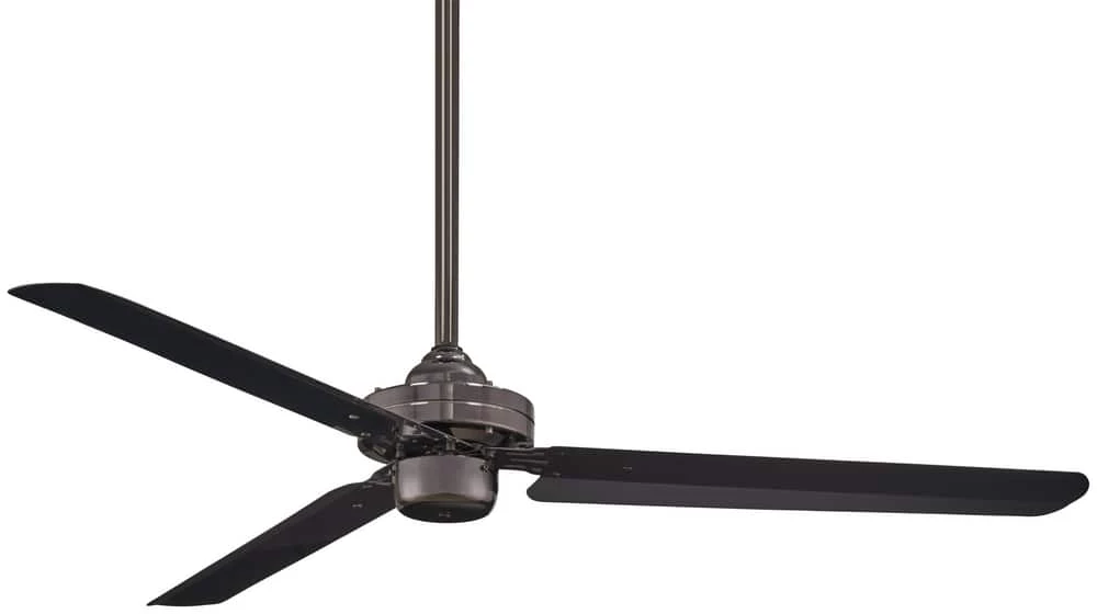 New 🎉 Minka Aire Steal 52W 3-Blade ABS Ceiling Fan with 54 in. Blade Span in Gun Metal 🤩