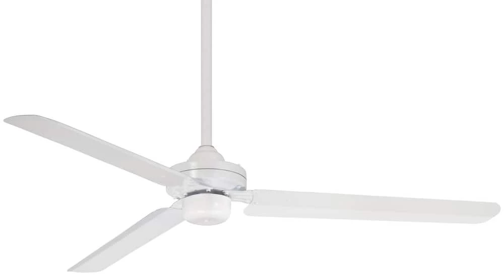 Cheapest 🥰 Minka Aire Steal 54 in. 3 Blade Indoor LED Ceiling Fan in Flat White 🛒