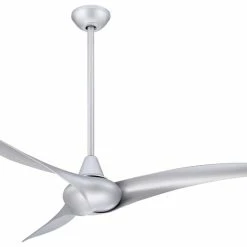 Top 10 🥰 Minka Aire Wave 52 x 13-1/2 in. 3-Blade Ceiling Fan in Silver 💯