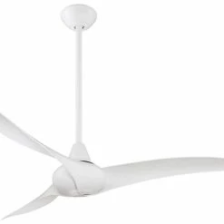 Flash Sale 👏 Minka Aire Wave 66.4W 3-Blade Ceiling Fan with 52 in. Blade Span in White 🛒