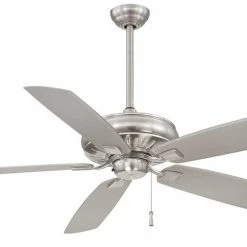 Flash Sale ✨ Minka Aire Sunseeker 60 in. 64.3W 5-Blade ABS Exterior Ceiling Fan in Brushed Nickel Wet 😀