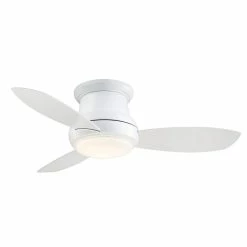 Hot Sale 🌟 Minka Aire Concept 44 in. 3 Blade Indoor Ceiling Fan in White 🔔