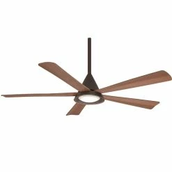 Cheapest ✨ Minka Aire Cone 54 in. 46.7W 8385 cfm 5-Blade Ceiling Fan with LED Light in Oil Rubbed Bronze 🧨