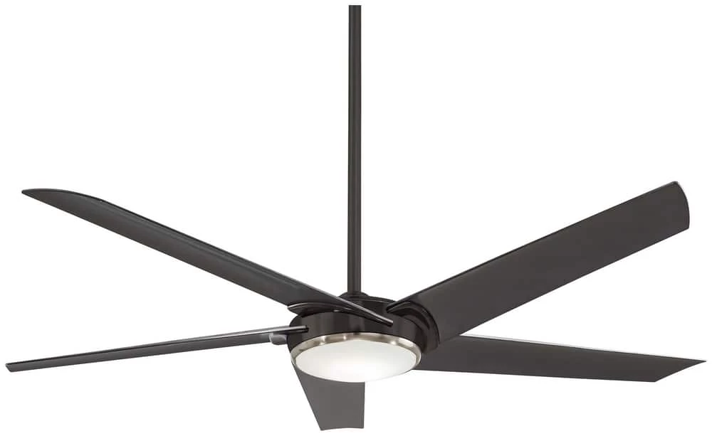 Budget 🔥 Minka Aire Raptor 30W 5-Blade Ceiling Fan with 60 in. Blade Span and LED Light in Gun Metal 🛒