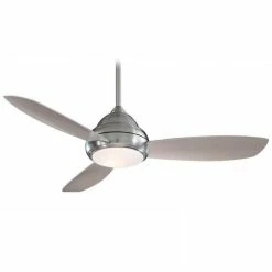 New 🧨 Minka Aire Concept™ I 61W 3-Blade Ceiling Fan with 52 in. Blade Span in Brushed Nickel 🔔