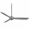 Deals 💯 Minka Aire Rudolph 52 in. 84.94W 3-Blade Ceiling Fan with LED Light in Brushed Nickel 😉