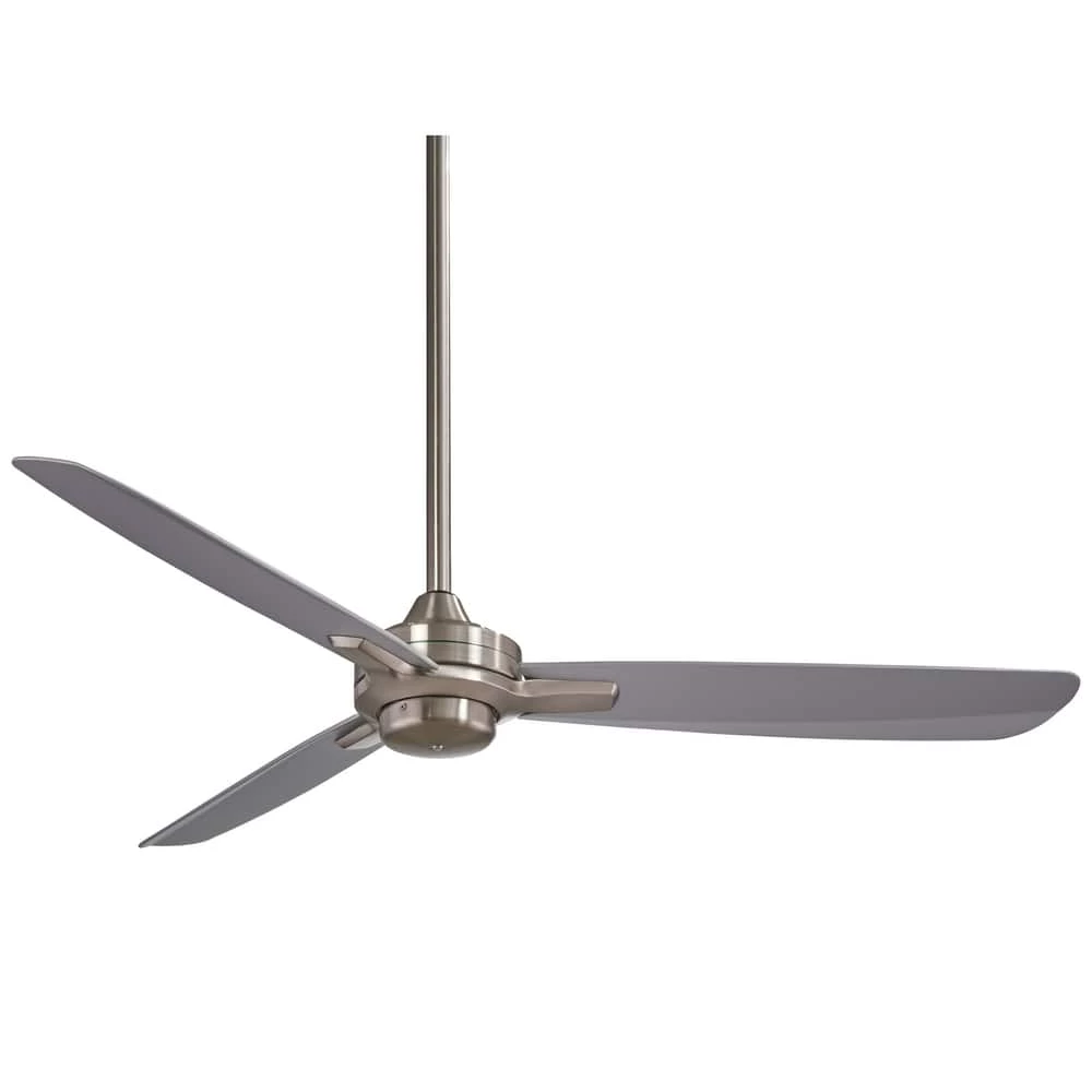 Deals π― Minka Aire Rudolph 52 in. 84.94W 3-Blade Ceiling Fan with LED Light in Brushed Nickel π