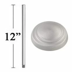 Budget 🤩 Minka Aire Signature 12 in. Ceiling Fan Downrod in Brushed Aluminum ⭐