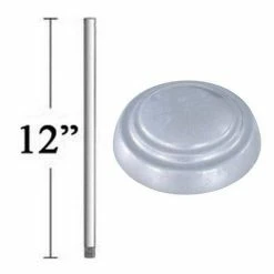 Buy 🧨 Minka Aire Signature 12 in. Fan Downrod in Galvanized Steel 🤩