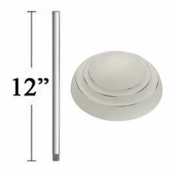 Discount ❤️ Minka Aire Signature 12 in. Fan Downrod in Provencal Blanc 😀