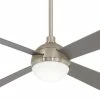 Flash Sale ⭐ Minka Aire Orb 4 Blades 54 in. Indoor Ceiling Fan in Brushed Steel and Brushed Nickel ⭐