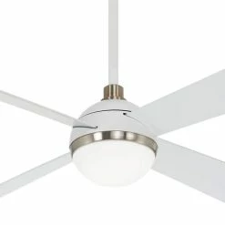 Brand new 🥰 Minka Aire Orb 4 Blades 54 in. Indoor Ceiling Fan in Flat White and Brushed Nickel 😀