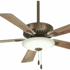 New 👏 Minka Aire Contractor Uni-Pack 24W 5-Blade LED Ceiling Fan in Heirloom Bronze ⭐