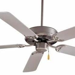 Cheap 👍 Minka Aire Contractor® 52 x 11-3/8 in. 5-Blade Ceiling Fan in Brushed Stainless Steel with Blades in Silver 👏