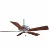 Best reviews of 🛒 Minka Aire Supra® 75.3W 5-Blade Ceiling Fan in Brushed Steel and Dark Walnut ❤️