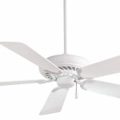 New 🎁 Minka Aire Supra® 52 x 11-1/4 in. 5-Blade Ceiling Fan in White 💯