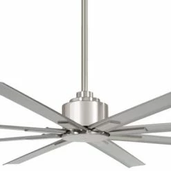 Outlet 👍 Minka Aire Xtreme H2O 65 in. 8 Blade Outdoor LED Ceiling Fan in Brushed Nickel 👏