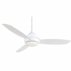 Best Sale 💯 Minka Aire Concept™ I 63W 3-Blade Ceiling Fan with 58 in. Blade Span and LED Light in White ⌛