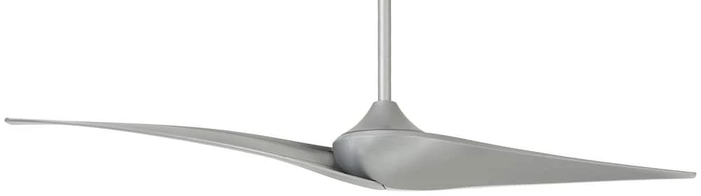 New 🔔 Minka Aire Wave 60 in. 29.14W 2-blade Ceiling Fan in Silver 🔥