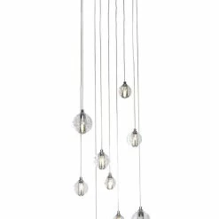 New ⌛ ET2 Harmony 9-Light LED Pendant with Bubble Glass in Polished Chrome 🤩