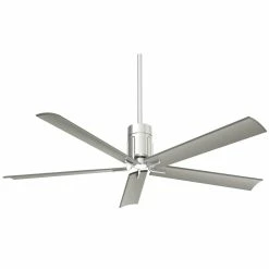 Budget 🌟 Minka Aire Clean 60 in. 56.82W 5-blade 1-Light Ceiling Fan in Polished Nickel ❤️