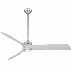 Promo ✨ Minka Aire Aviation 60 in. 29W 5159 cfm 3-Blade Ceiling Fan with LED Light in Brushed Nickel 🤩