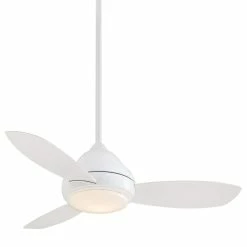 Flash Sale 🎁 Minka Aire Concept™ I 42.98W 3-Blade LED Ceiling Fan with 44 in. Blade Span in White 👍