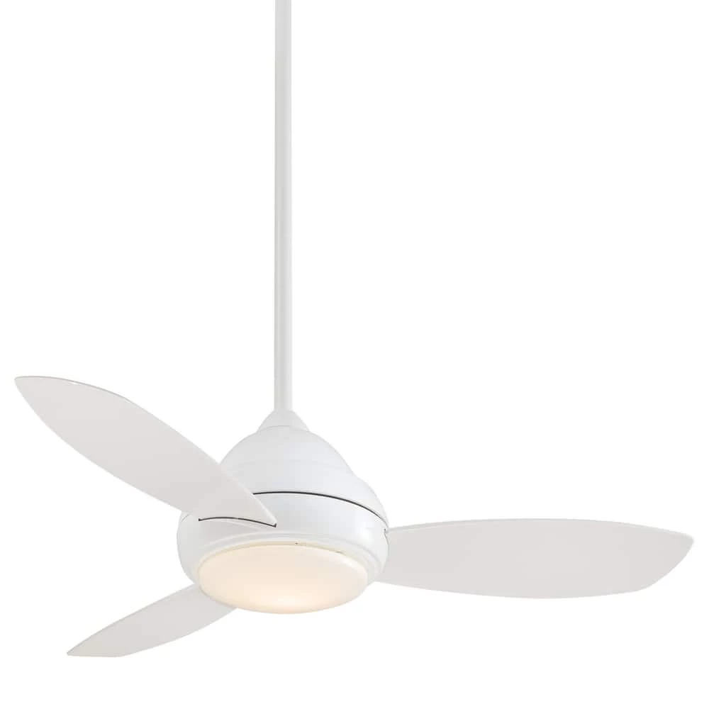 Flash Sale 🎁 Minka Aire Concept™ I 42.98W 3-Blade LED Ceiling Fan with 44 in. Blade Span in White 👍
