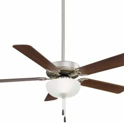 New 🔔 Minka Aire Contractor 20W 2-Light Medium E-26 LED Ceiling Fan in Brushed Steel 🛒