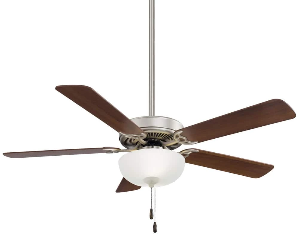 New ๐ Minka Aire Contractor 20W 2-Light Medium E-26 LED Ceiling Fan in Brushed Steel ๐