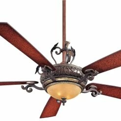 Top 10 🌟 Minka Aire Napoli™ II 5 Blades 68 in. Indoor Ceiling Fan in Sterling Walnut 🤩