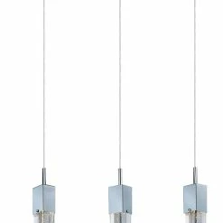 Discount 👍 ET2 Fizz III 12 in. 3-Light LED Mini Pendant In Polished Chrome 😀