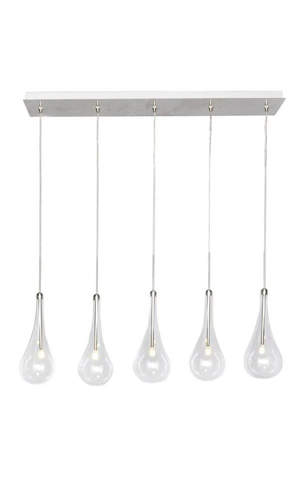 Coupon π ET2 Larmes 16-1/2 in. 5-Light LED Pendant in Polished Chrome π