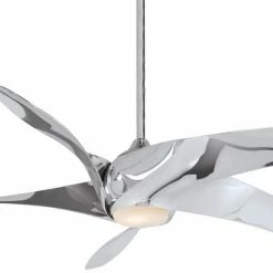 Outlet 🎉 Minka Aire Artemis™ XL5 62 in. 39.36W 5-blade 1-Light Ceiling Fan in Liquid Nickel 🎁