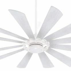 Cheap 👏 Minka Aire Windmolen 12 Blades 65 in. Indoor Ceiling Fan with Integrated LED in Textured White 😀