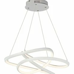 Discount ⭐ ET2 Twisted 52W 1-Light Integrated LED Pendant in Matte White 🔔