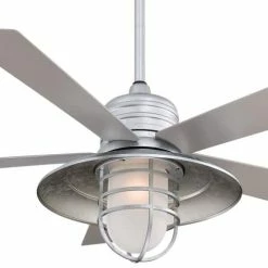Flash Sale ✨ Minka Aire Rainman™ 5 Blades 54 in. Outdoor Ceiling Fan in Galvanized 🌟