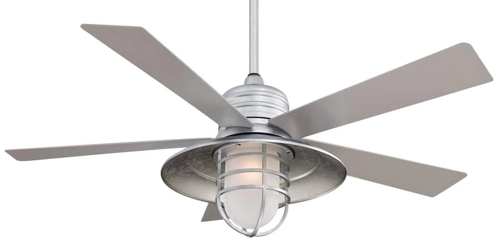 Flash Sale ✨ Minka Aire Rainman™ 5 Blades 54 in. Outdoor Ceiling Fan in Galvanized 🌟