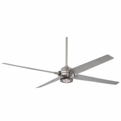 Cheapest 🎁 Minka Aire Spectre 60 in. 4-Blade Ceiling Fan in Brushed Nickel 🎁