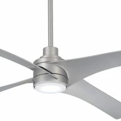 Coupon ❤️ Minka Aire Swept 56 in. 41.74W 4-blade Ceiling Fan in Silver 😍