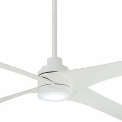 Wholesale 😀 Minka Aire Swept 56 in. 41.74W 4-blade Ceiling Fan in Flat White 😍