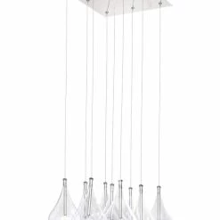 Outlet 🤩 ET2 Larmes 8 in. 9-Light Pendant in Polished Chrome 🔔