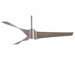 Best reviews of 💯 Minka Aire Triple 60 in. 45.55W 1-Light LED Ceiling Fan in Brushed Steel 😀