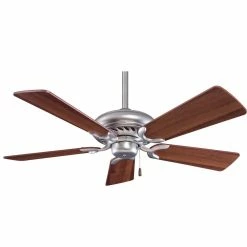 Cheapest 🔥 Minka Aire Supra® 44 in. 5-Blade Ceiling Fan in Brushed Steel ✨