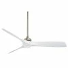 Wholesale 🧨 Minka Aire Aviation 60 in. 29W 5159 cfm 3-Blade Ceiling Fan with LED Light in Brushed Nickel ⌛