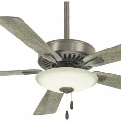 Discount 💯 Minka Aire 52 in. 73.12W 1-Light LED Ceiling Fan in Burnished Nickel 😍