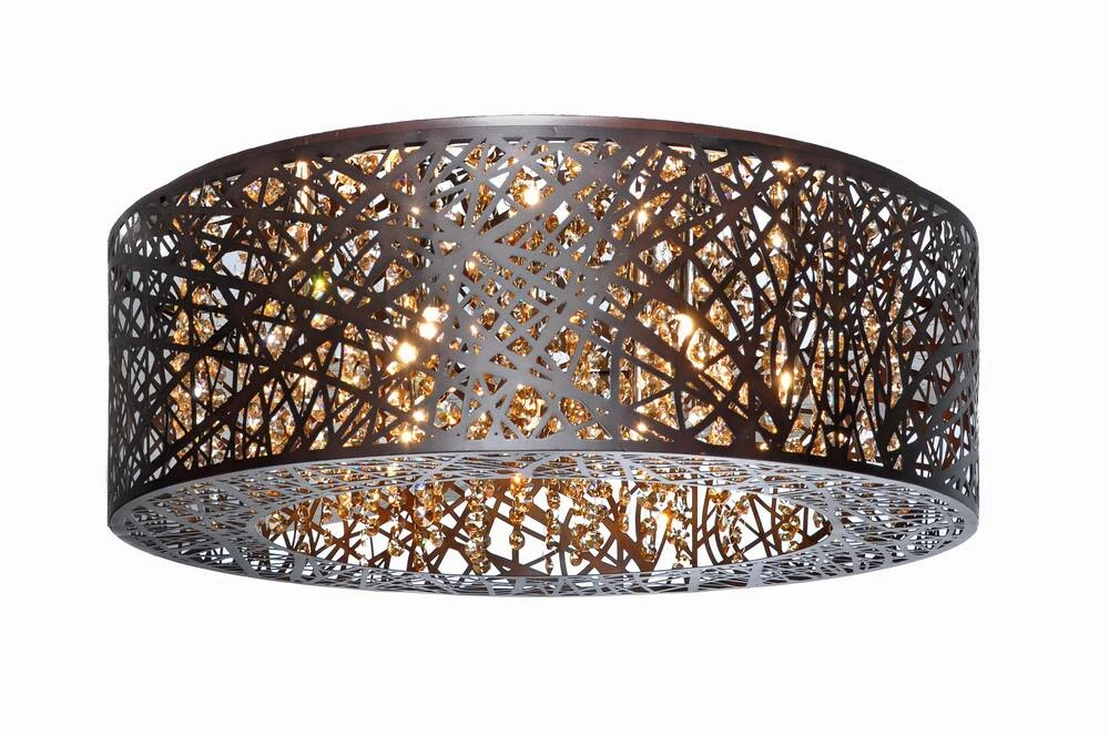 Hot Sale β¨ ET2 Inca 26W 9-Light LED Flush Mount Ceiling Fixture in Bronze β